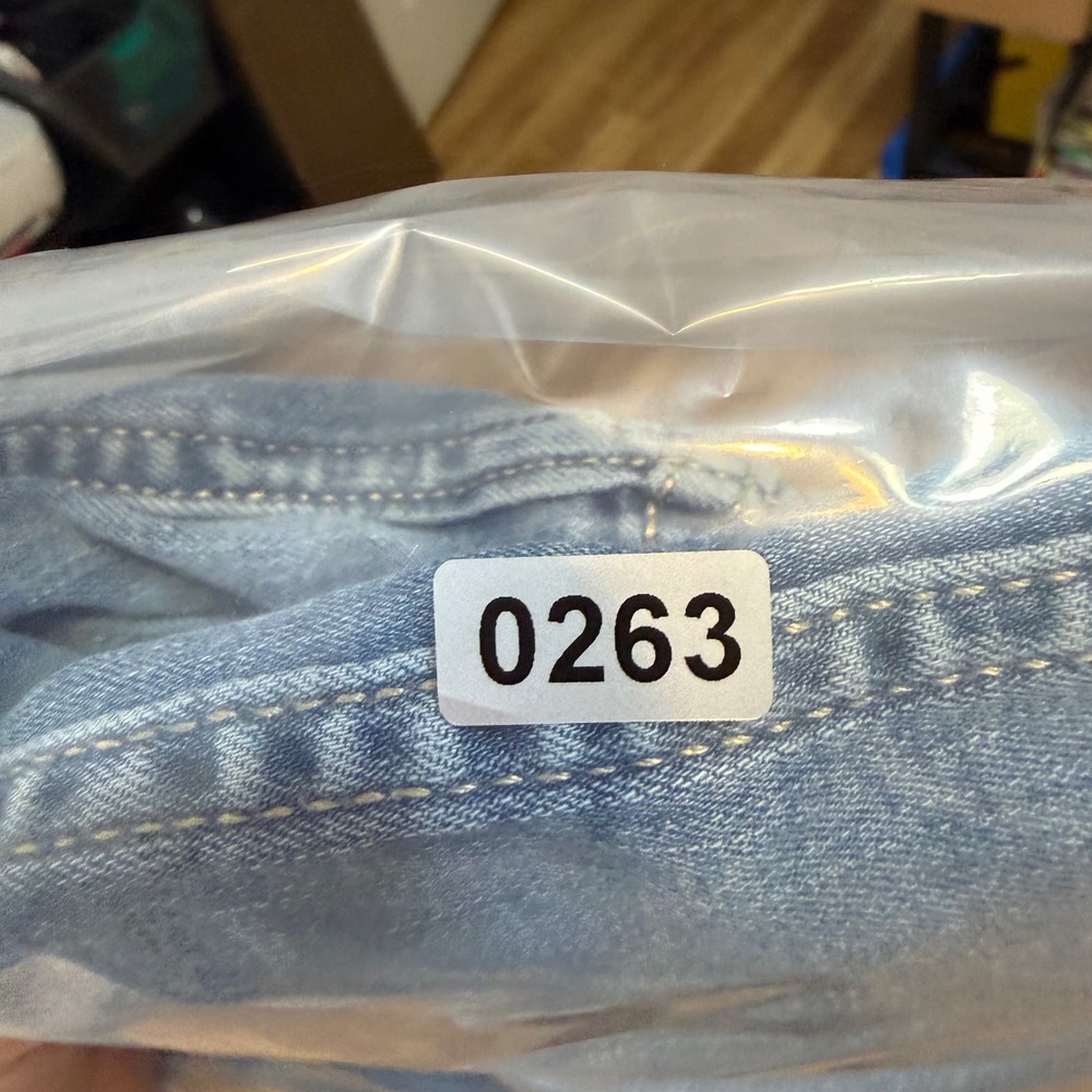 Blue Denim Button Front Mini Skirt Size 16.5 Plus Girls Women's Small Festial - Picture 10 of 10
